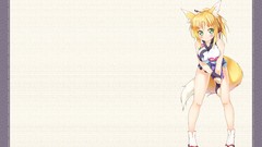 Photoshop Anime gloves blondes blush anime girls green eyes 