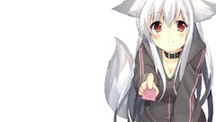 Photoshop collar condoms white hair red eyes blush animal ears 