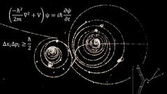 Physics mathematics monochrome equation
