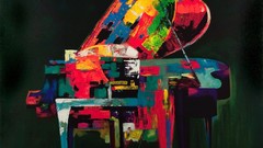 Piano paintings colored Piano Coloratura P. Robert