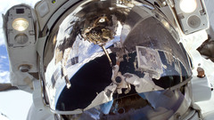 Picture out The NASA spacesuit been checking