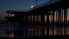 Pier Tranquil night ocean