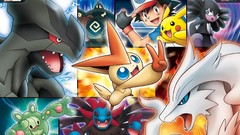Pikachu Pokemon Ash Ketchum Zekrom Reshiram Victini