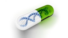 Pills DNA white background