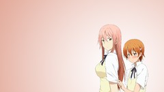 Pink background Trap blush pink hair long hair anime girls 