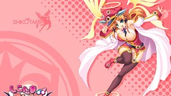 Pink cap wings Anime blondes angels long hair anime girls blue 