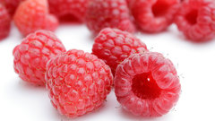 Pink fruits food raspberries