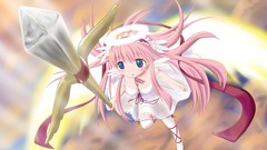 Pink hair anime girls blue eyes saki haramura nodoka