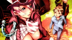 Pink hair anime girls cleavage anime boys original characters 