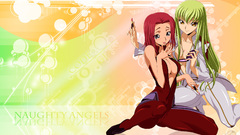 Pink hair green hair