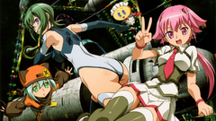 Pink hair green hair