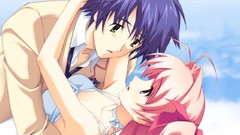 Pink hair long hair short hair seifuku game cg Chaos Head head 