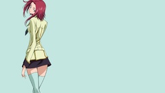 Pink hair thigh highs