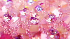 Pink heart shapes Diamonds