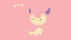 Pink Normal Pokemon minimalistic Skitty