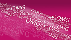 Pink text Typography streams