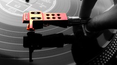 Pink turntables color splash