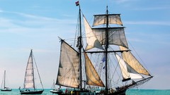 Pirate ship sail ship