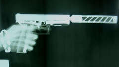 Pistols fake X-ray suppressor