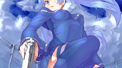 Pistols skirts anime girls twintails ko thigh highs Imaichi 