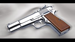 Pistols weapons silver browning