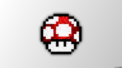 pixel art Trixel Super Mario mushroom Pixels video games red
