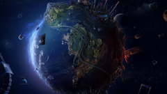 Planets Earth Highways globes