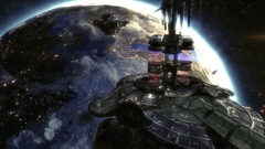 Planets Earth space station