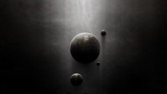 Planets grayscale spheres