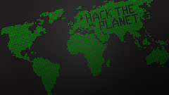 Planets hacking world map