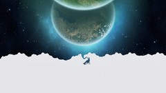 Planets outer space artwork digital art smoking pipe