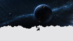 Planets outer space digital art smoking pipe Sans