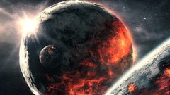 Planets outer space qauz fantasy art