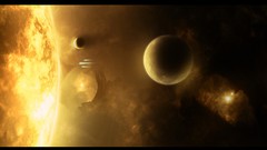 Planets outer space the sun digital art