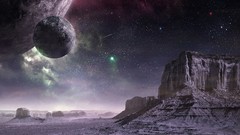 Planets science fiction outer space digital art qauz