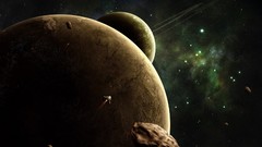 Planets ships spaceships Asteroids