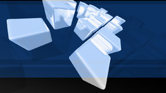 Plastic cubes dark blue