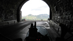 Pn motorcycle in tunnel