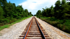 Point outdoors railroad tracks