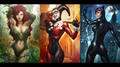 Poison Ivy Artgerm Catwoman harley quinn dc comics Batman