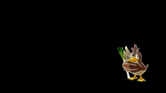 Pokemon black background Farfetch'd