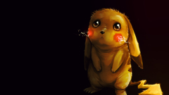 Pokemon dark Pikachu sad