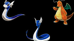 Pokemon Dragonair Dragonite black