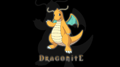 Pokemon Dragonite black background