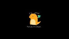Pokemon Dragonite black background