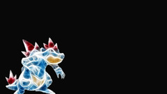 Pokemon feraligatr black background