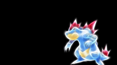 Pokemon feraligatr black background