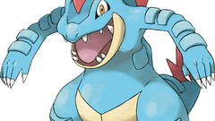 Pokemon feraligatr black background