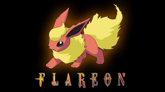 Pokemon flareon black background
