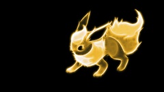 Pokemon flareon black background